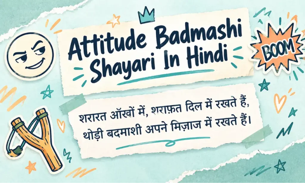 Attitude Badmashi Shayari In Hindi