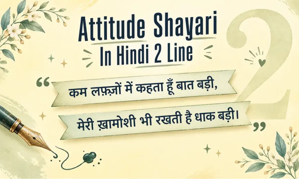 Attitude Shayari In Hindi 2 Line