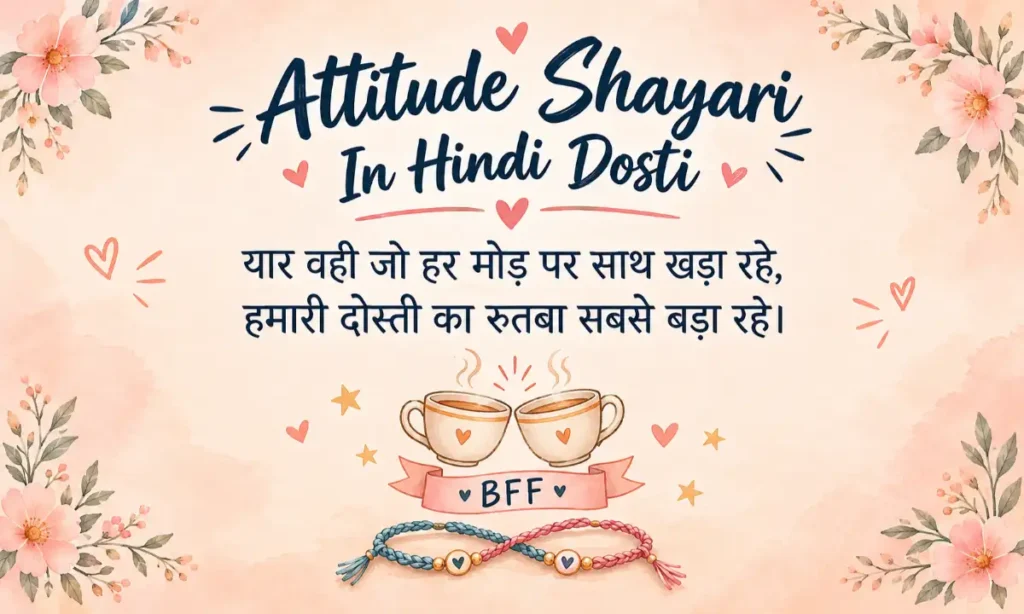 Attitude Shayari In Hindi Dosti