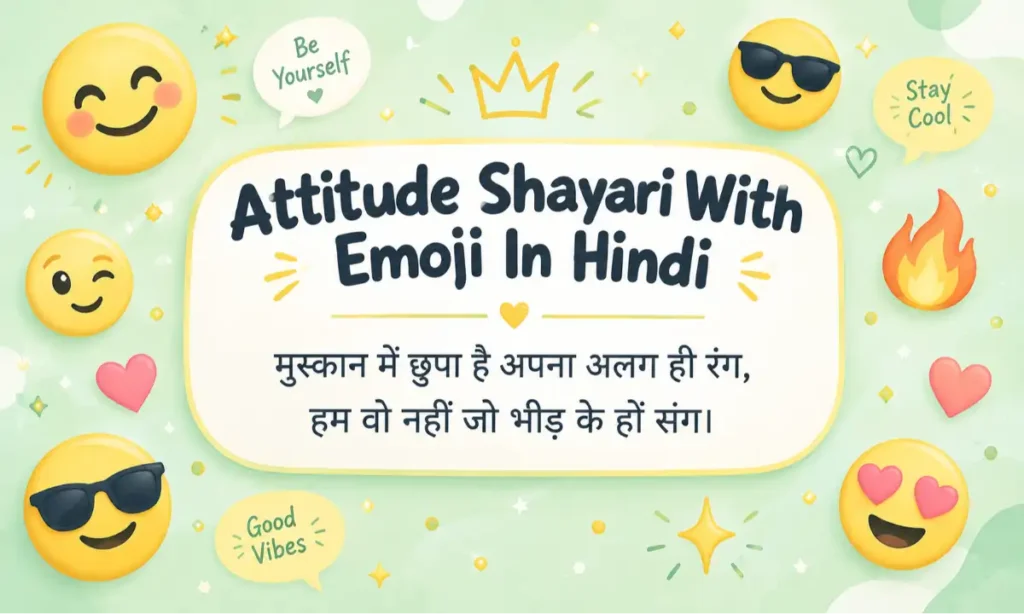 Attitude Shayari With Emoji In Hindi