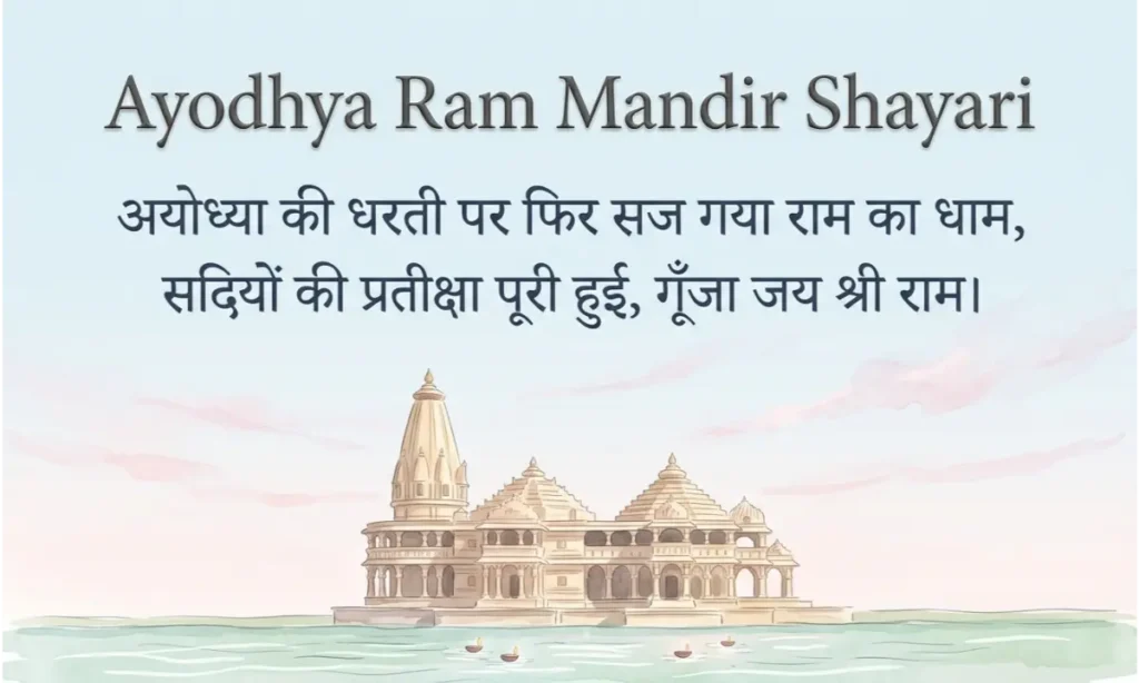 Ayodhya Ram Mandir Shayari