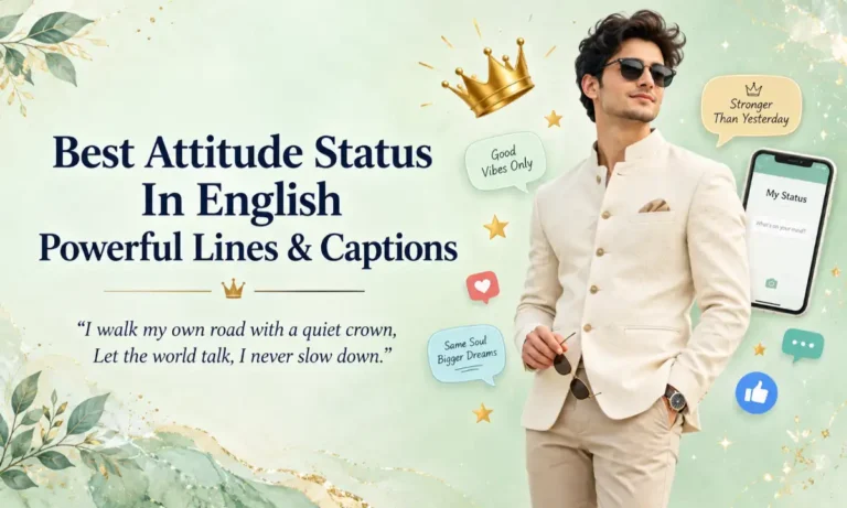 Best Attitude Status In English Powerful Lines & Captions
