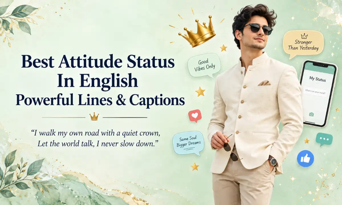 Best Attitude Status In English Powerful Lines & Captions
