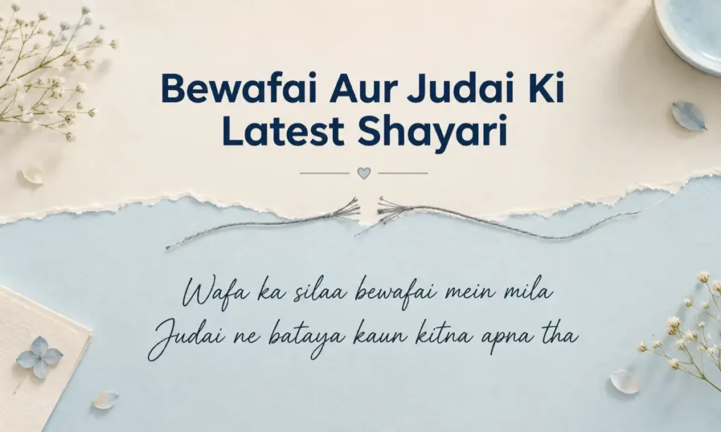Bewafai Aur Judai Ki Latest Shayari
