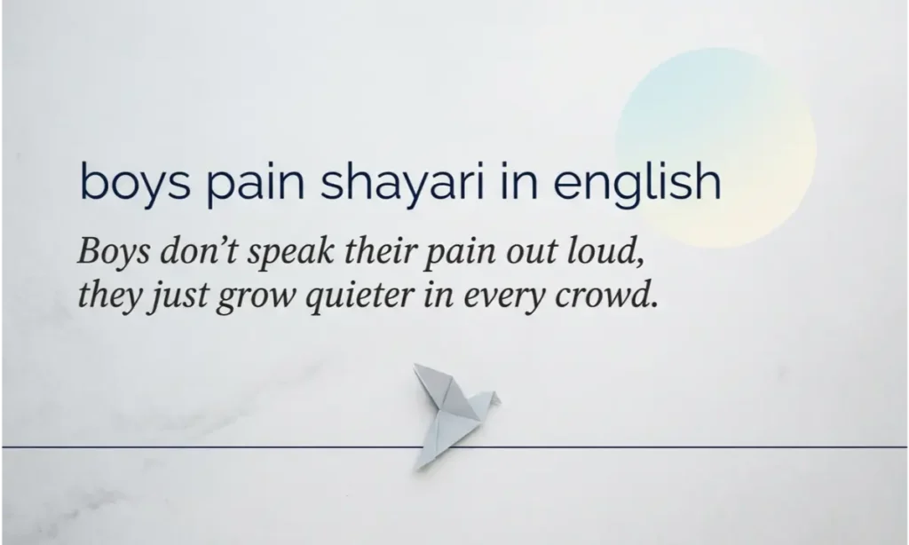 Boys Pain Shayari In English