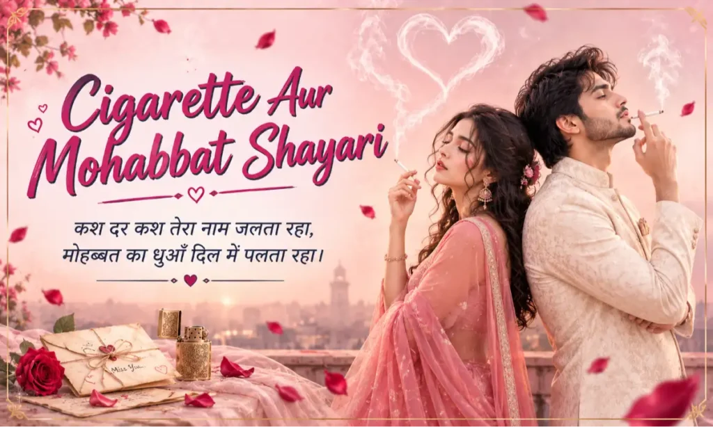 Cigarette Aur Mohabbat Shayari in Hindi