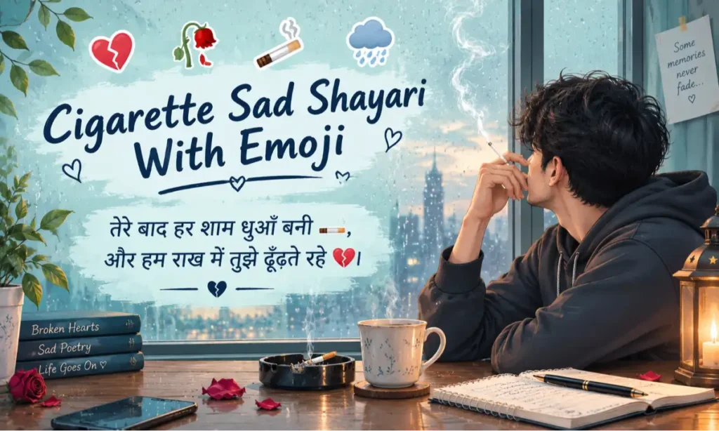 Cigarette Sad Shayari With Emoji