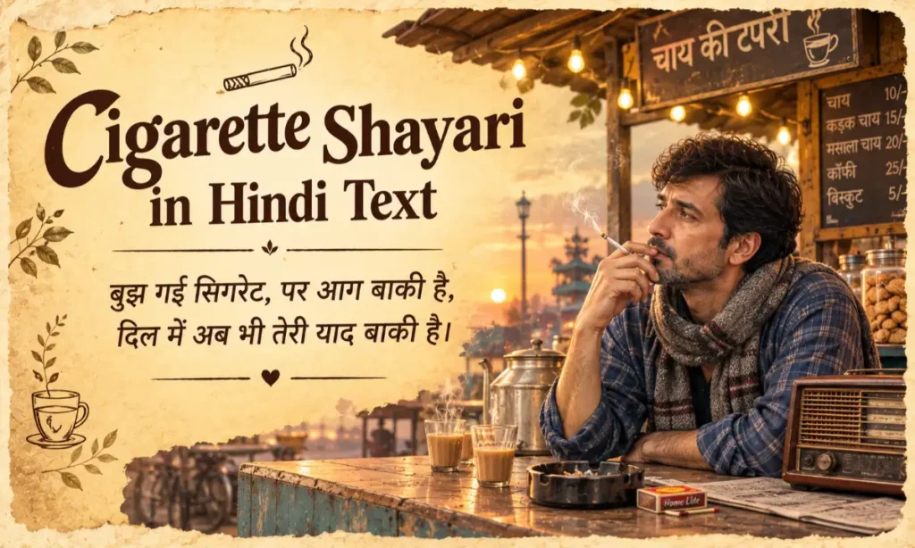 Cigarette Shayari in Hindi Text
