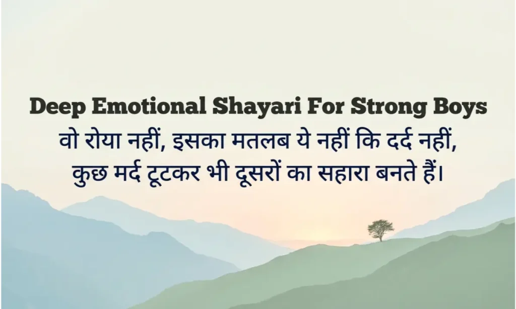Deep Emotional Shayari For Strong Boys
