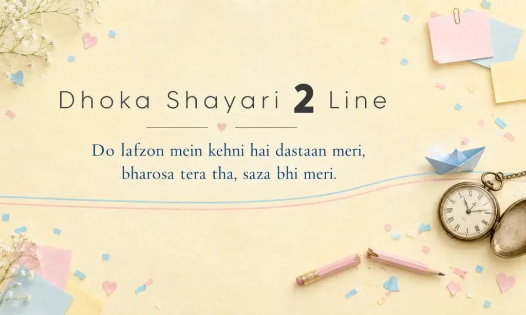 Dhoka Shayari 2 Line