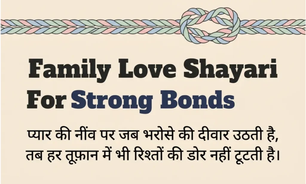Family Love Shayari For Strong Bonds