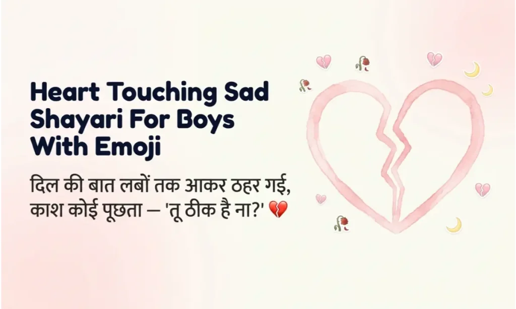 Heart Touching Sad Shayari For Boys With Emoji