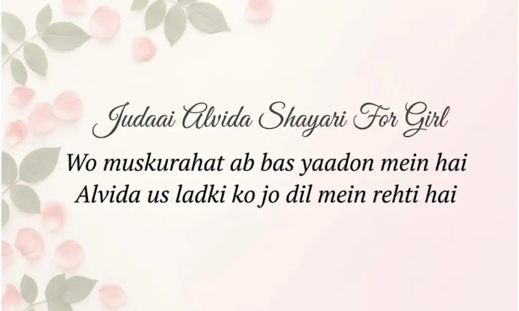 Judaai Alvida Shayari For Girl