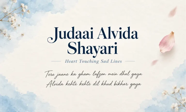 Judaai Alvida Shayari Heart Touching Sad Lines