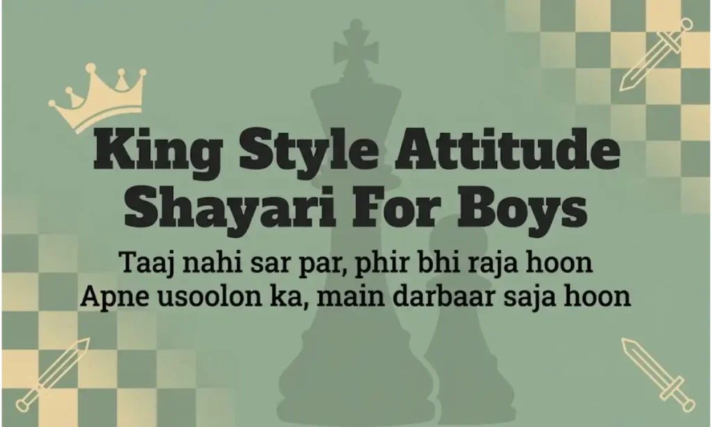 King Style Attitude Shayari For Boys