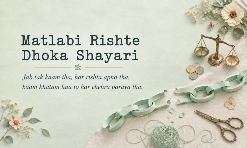 Matlabi Rishte Dhoka Shayari