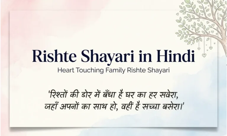 Rishte Shayari in Hindi Heart Touching Family Rishte Shayari