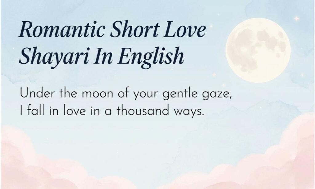 Romantic Short Love Shayari In English