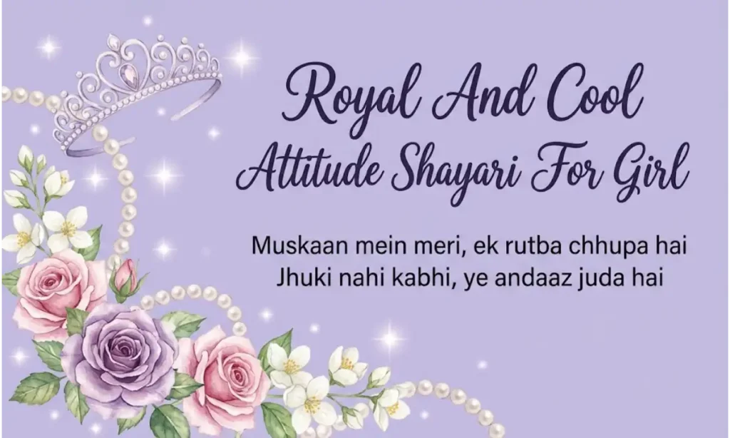 Royal And Cool Attitude Shayari For Girl