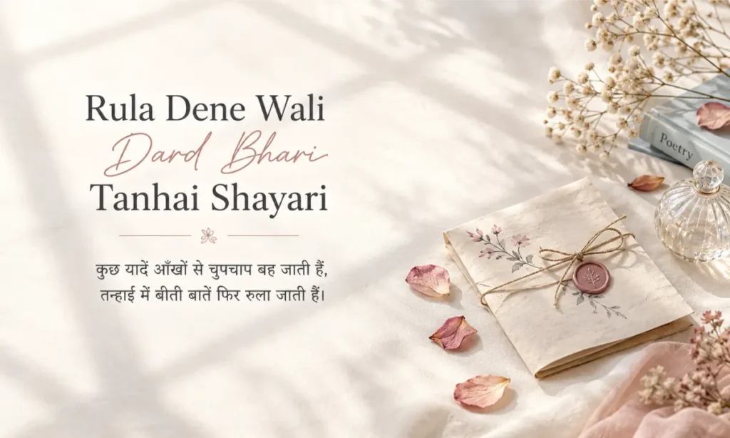 Rula Dene Wali Dard Bhari Tanhai Shayari