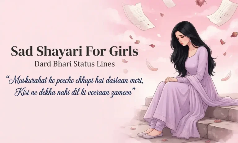 Sad Shayari For Girls Dard Bhari Status Lines
