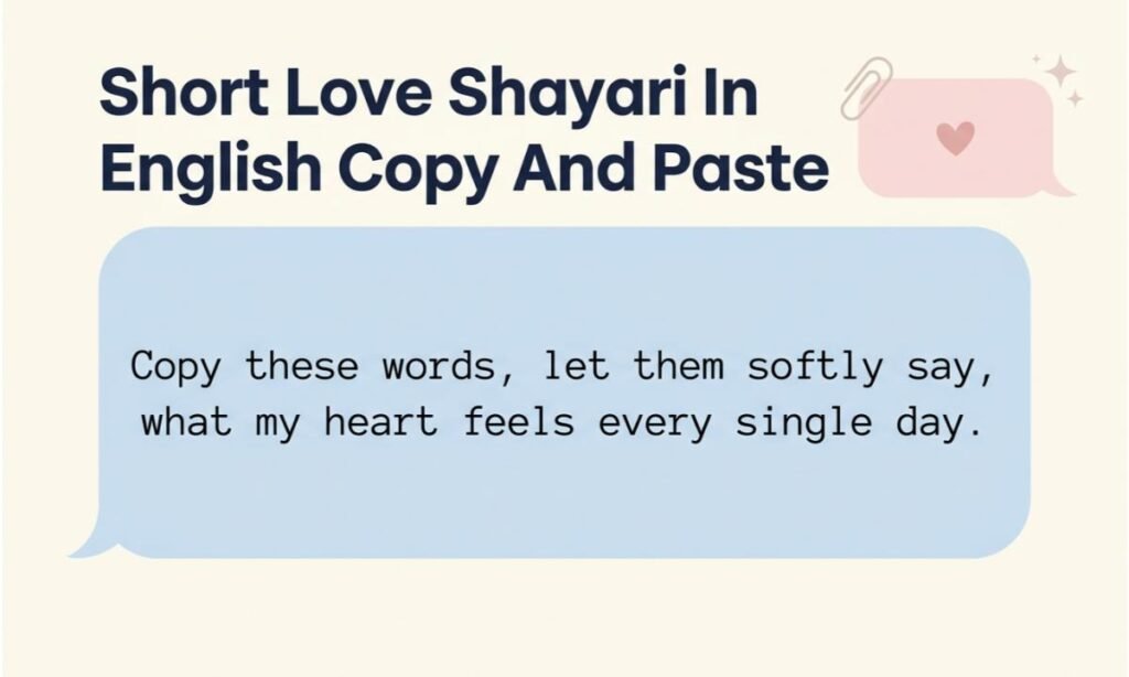 Short Love Shayari In English Copy And Paste
