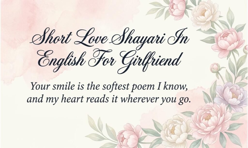 Short Love Shayari In English For Girlfriend