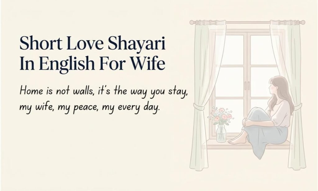 Short Love Shayari In English For Wife