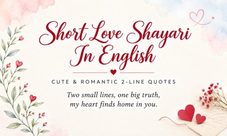 Short Love Shayari in English