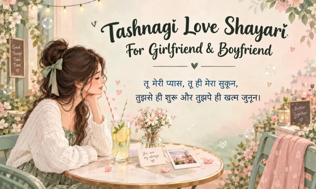 Tashnagi Love Shayari For Girlfriend & Boyfriend