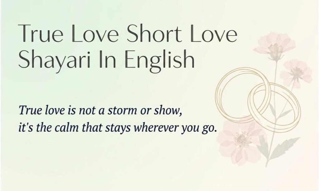 True Love Short Love Shayari In English