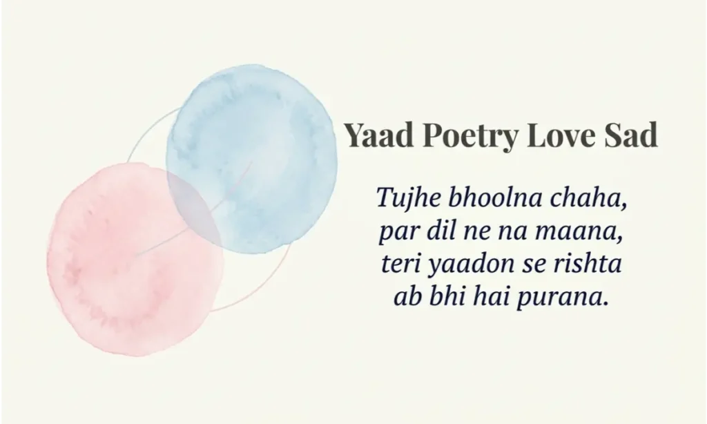 Yaad Poetry Love Sad